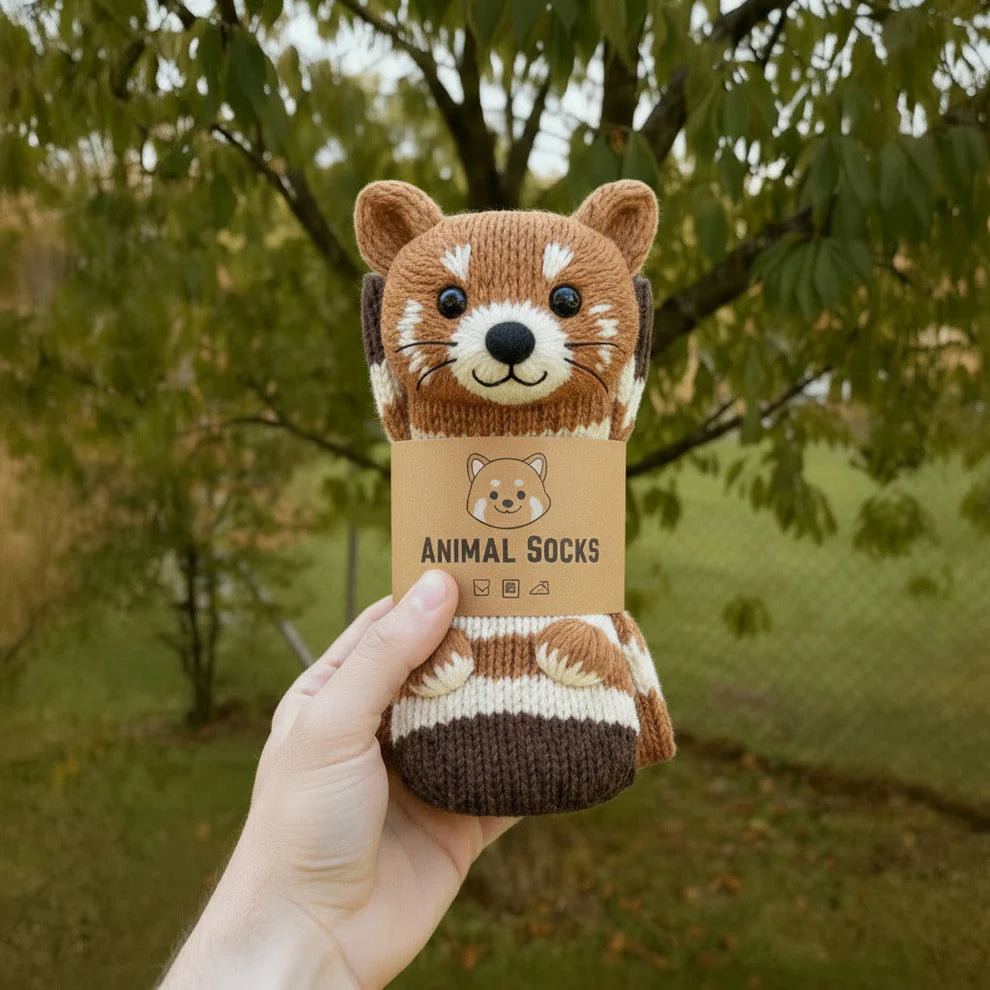 Red Panda/Animal Hugging Socks