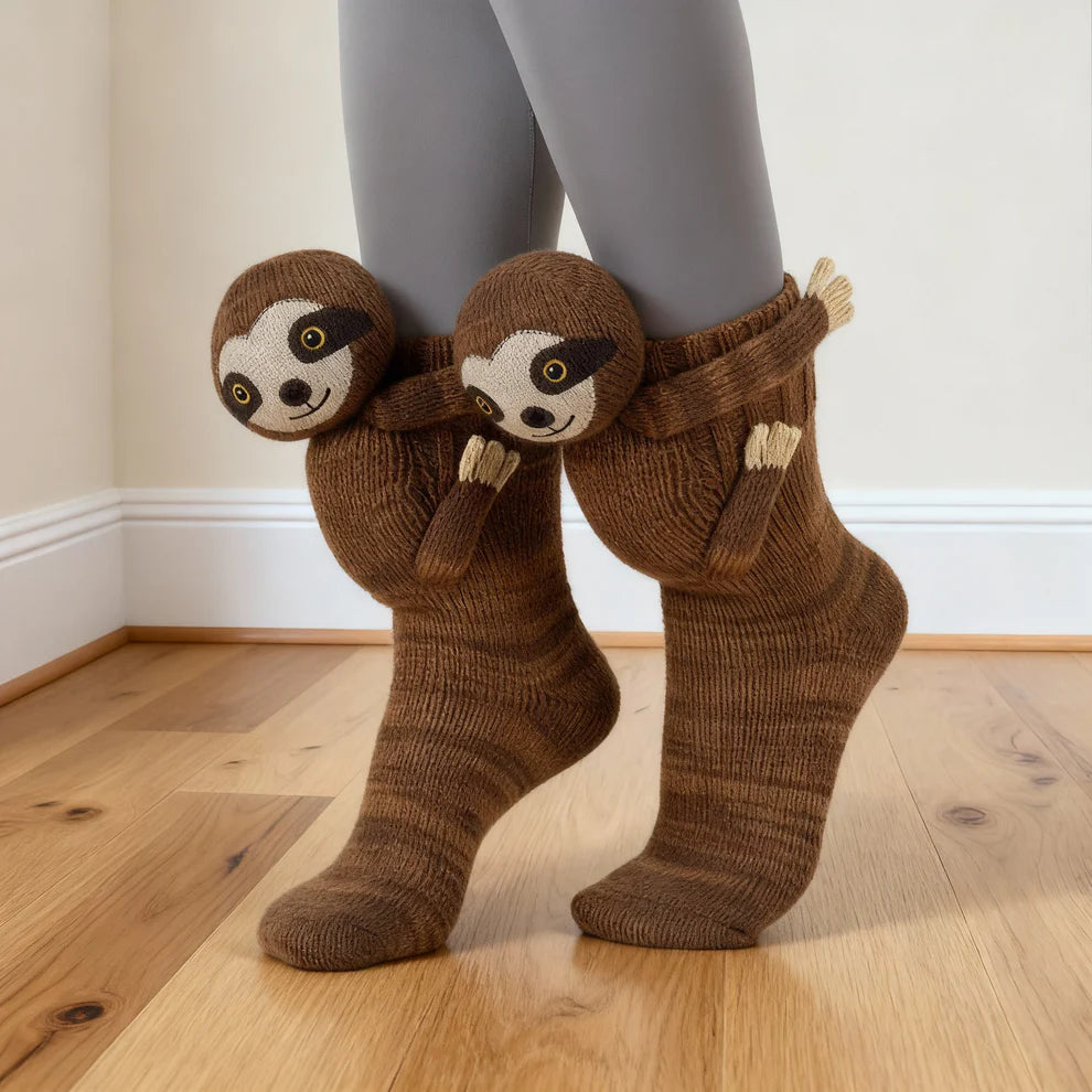 Sloth/Animal Hugging Socks