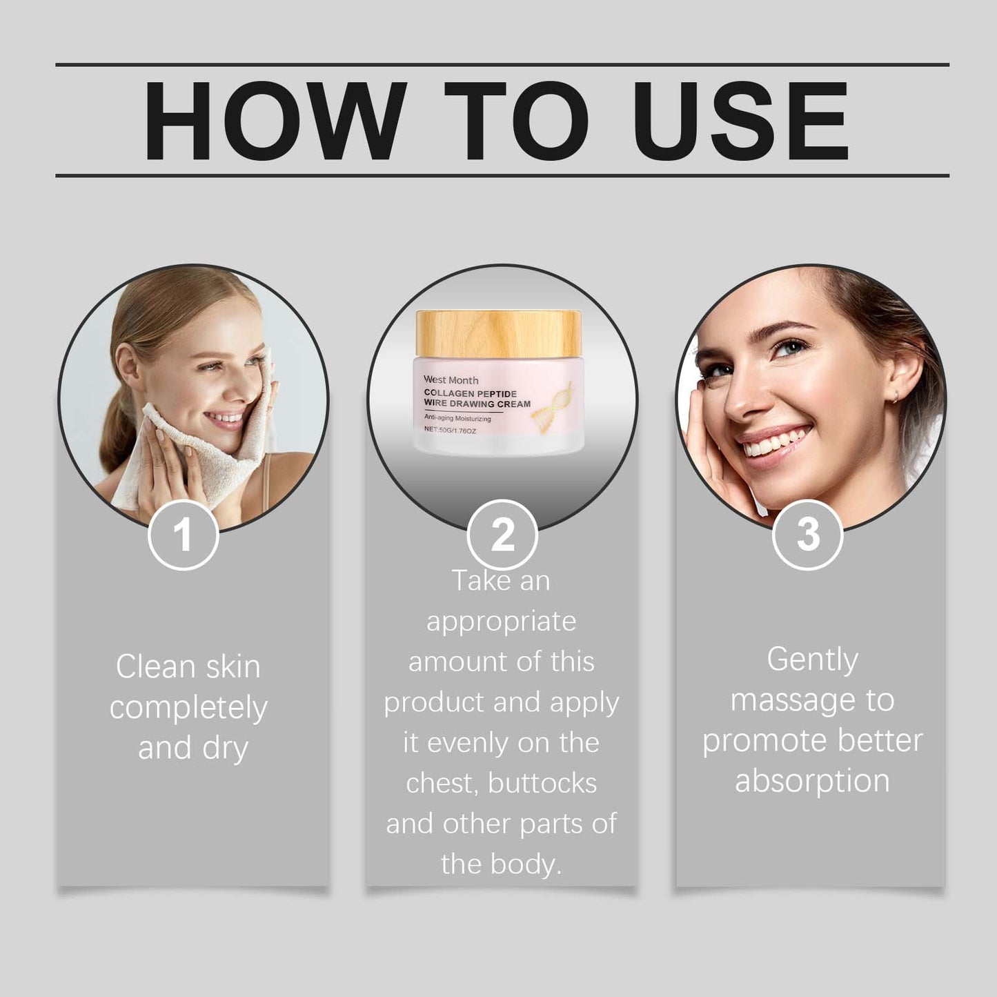 West&Month Collagen Polypeptide Skin Care Cream, Facial Hydrating Skin Care And Moisturizing Skin Moisturize