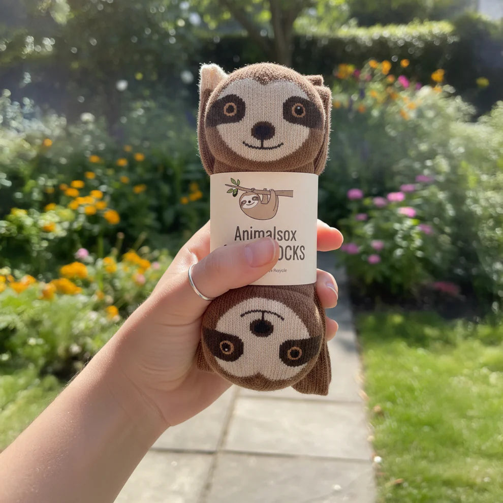 Sloth/Animal Hugging Socks
