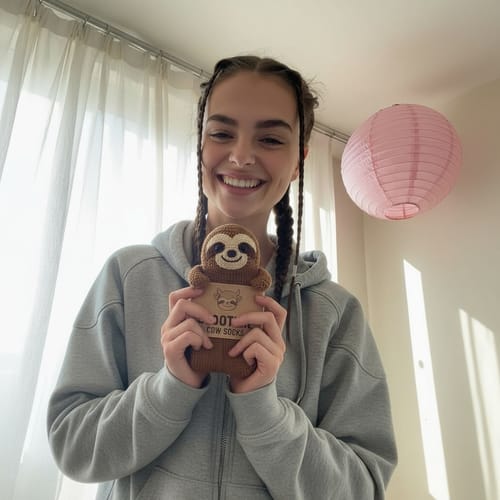 Sloth/Animal Hugging Socks