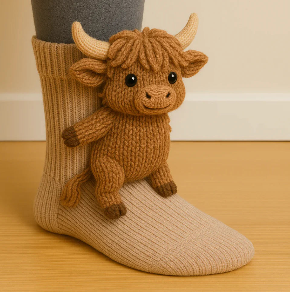 cow/Animal Hugging Socks