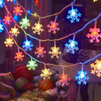Snowflake LED String Fairy Light Garland Home Christmas Lights Wedding Decor Christmas Decor for Home Navidad Party Decoration